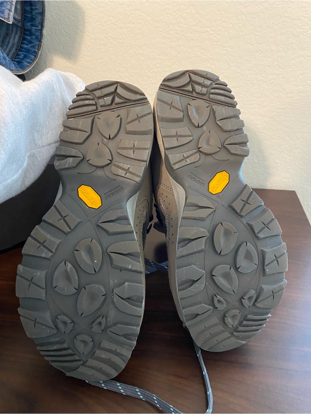 Vasque Taupe and Gray Trail Hiking Boots - Picture 4 of 5